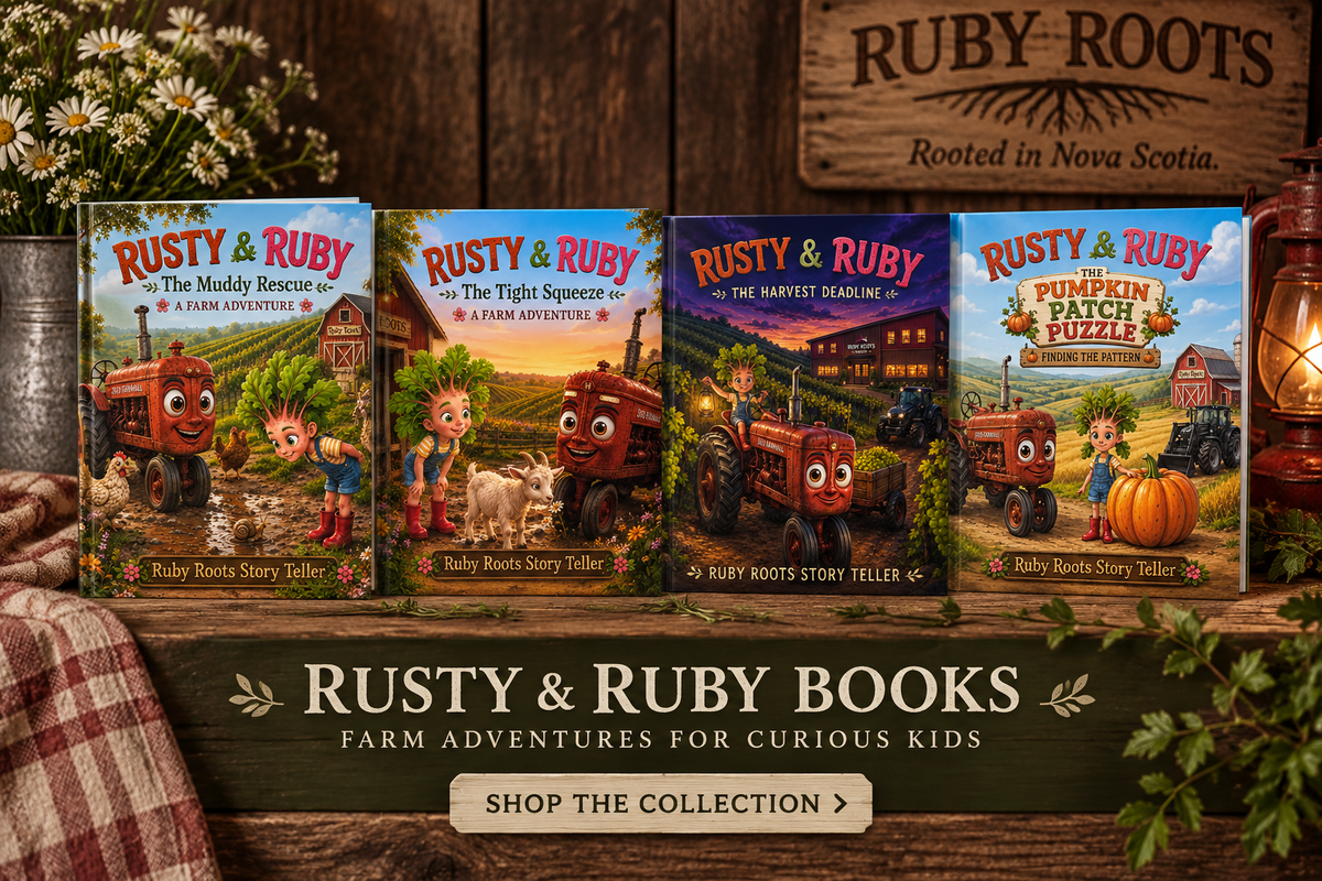 Rusty & Ruby children's farm adventure book collection from Ruby Roots Farm