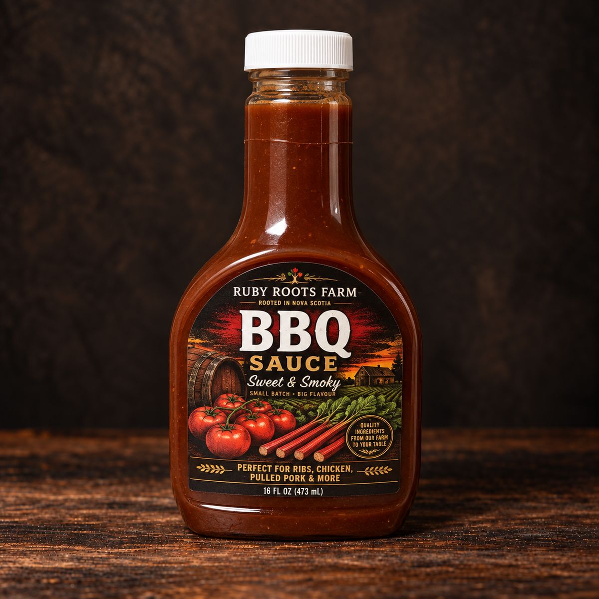 Ruby Roots Sweet & Smoky BBQ Sauce 16 fl oz bottle
